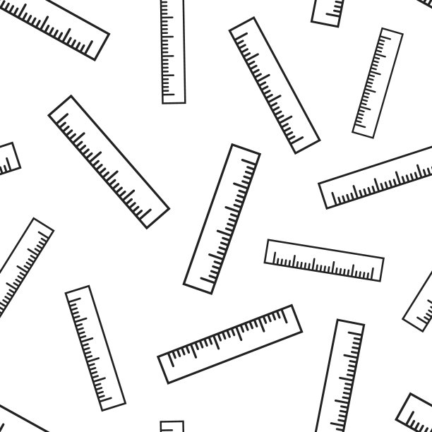 标尺无缝图案背景。商业平面矢量插图。标尺仪表符号符号图案。图片下载