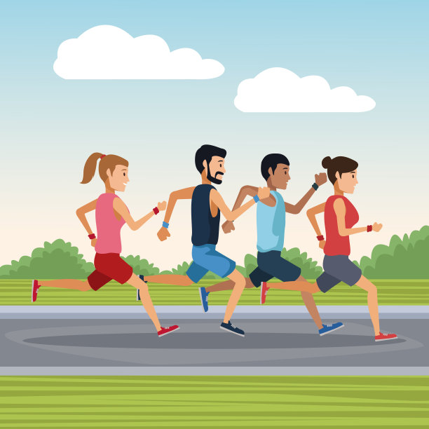 人们在室外跑步图片下载