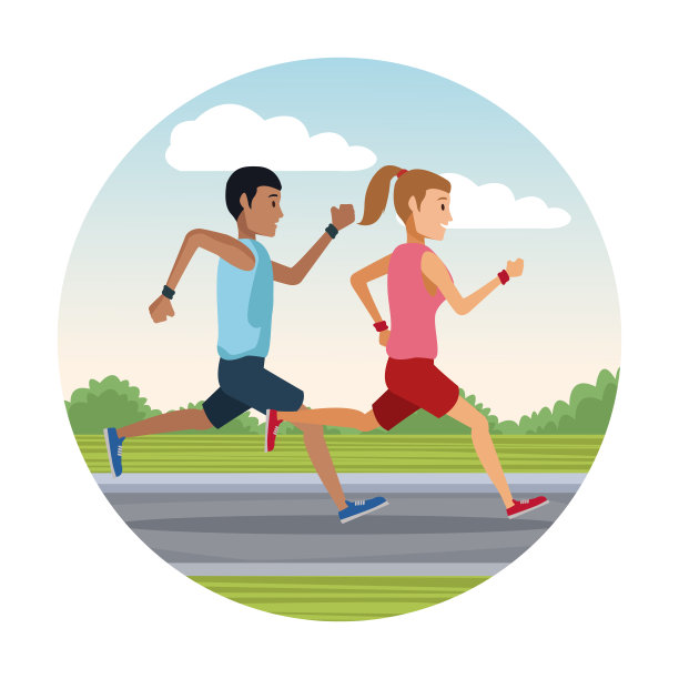 一对情侣在外面跑图片下载