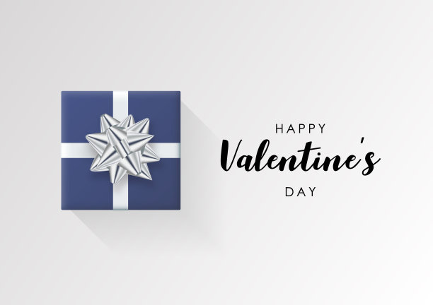 彩带包装的礼盒。2018节日矢量插图。平的装饰。素材图片