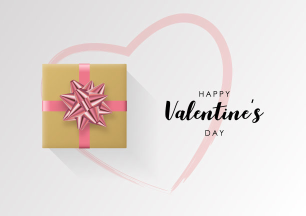 彩带包装的礼盒。2018节日矢量插图。平的装饰。素材图片