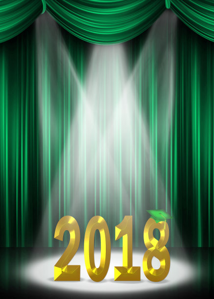 绿色和金色2018毕业图片下载