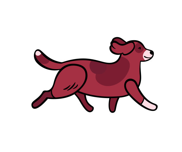 矢量彩色走狗。图片下载