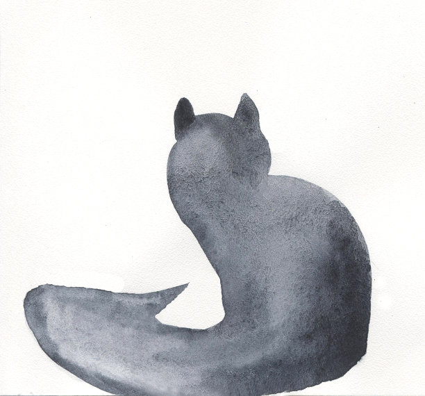 水彩的猫图片下载