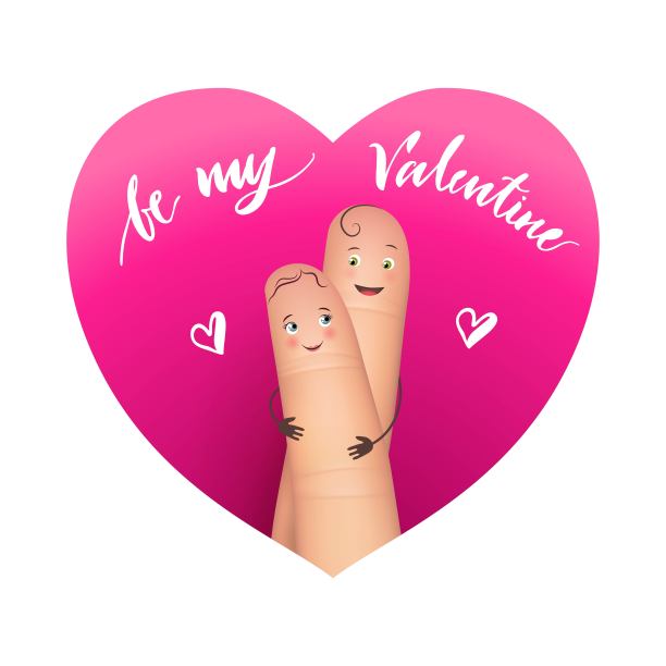 15、两指相依心，隔就白图片下载