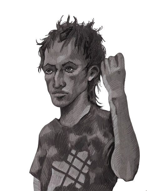 用铅笔画的胡利根的肖像图片下载