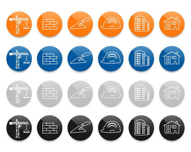 建筑和房地产线向量图标集图片下载