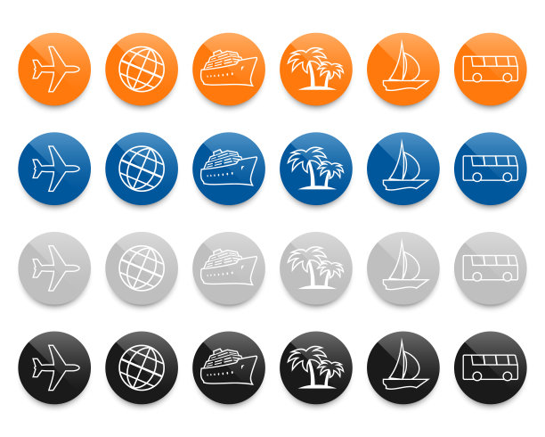 旅行线向量图标设置图片下载