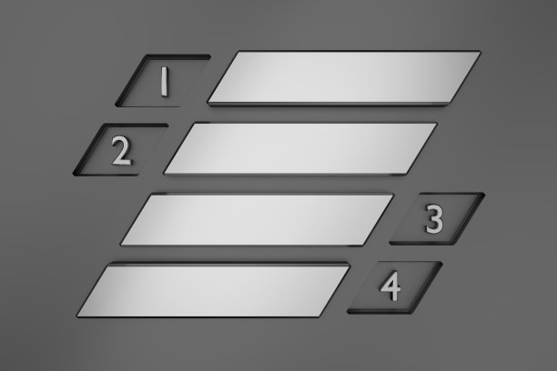 金属布局设计。3 d渲染。图片下载