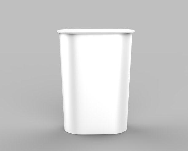 白色空白迷你弹出展览柜台。3 d渲染插图。图片下载