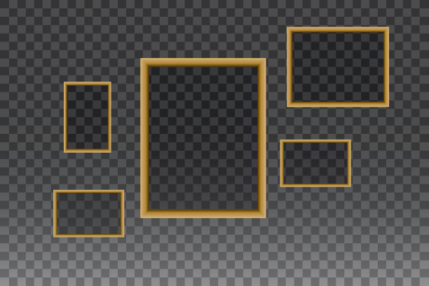 框架向量。古董墙上的照片或画图片下载