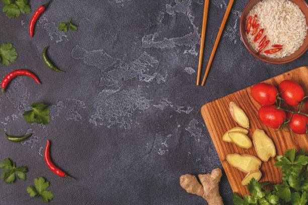 亚洲辛辣食物的配料。图片下载