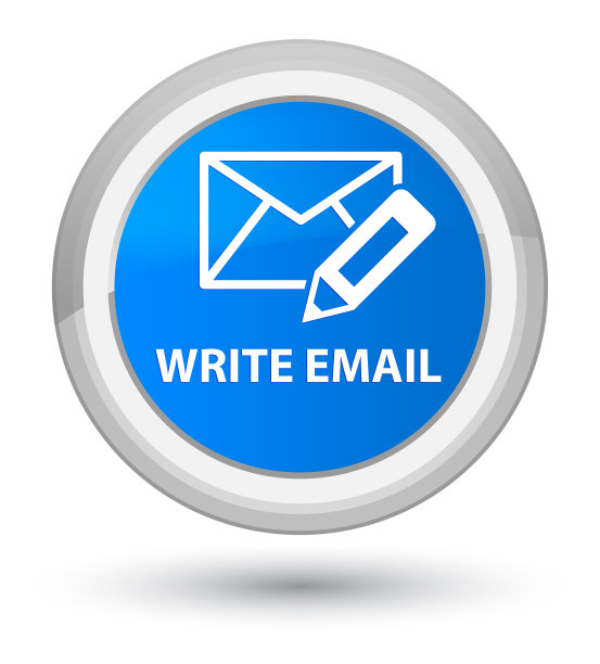 写电子邮件素蓝圆形按钮图片下载