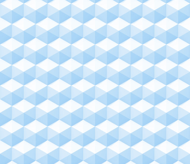 无缝抽象3d背景制作的六边形结构在白色和蓝色(3d插图)图片下载