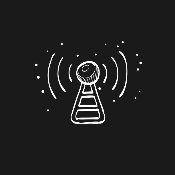 草图图标在黑色-播客图片下载