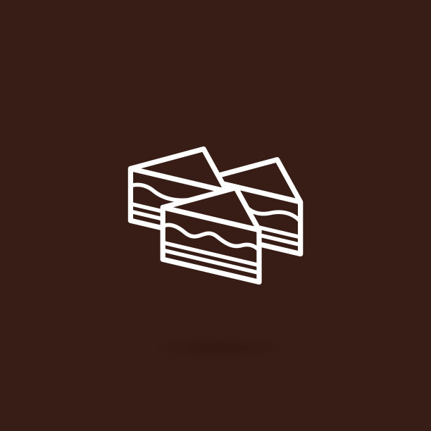 甜点图标与棕色的背景图片下载