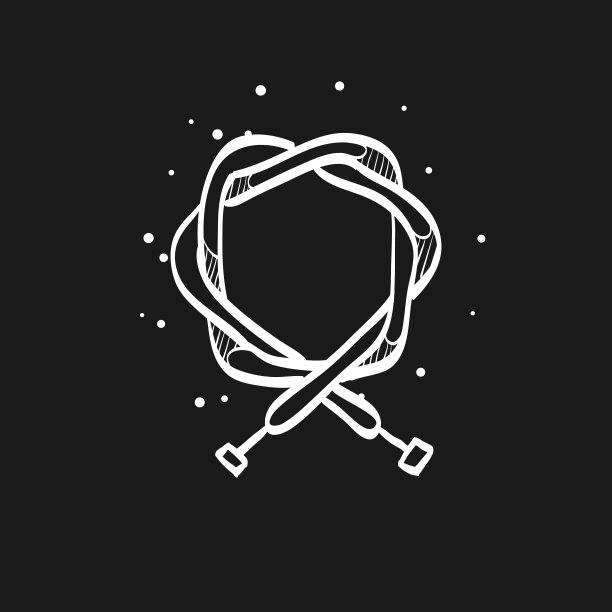 草图图标在黑色-自行车电缆图片下载