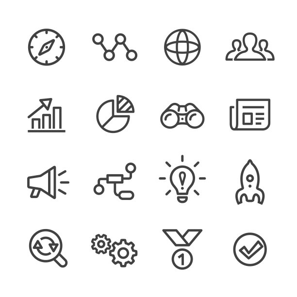 媒体营销图标系列系列图片下载