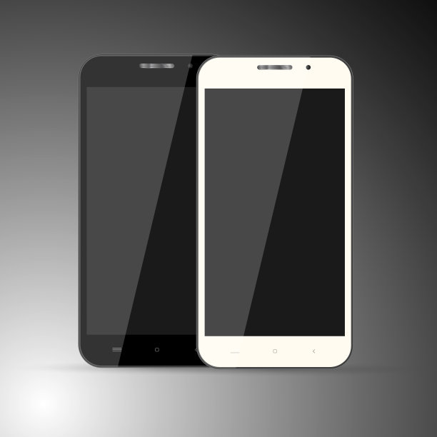 在黑暗的背景上逼真的手机图片下载