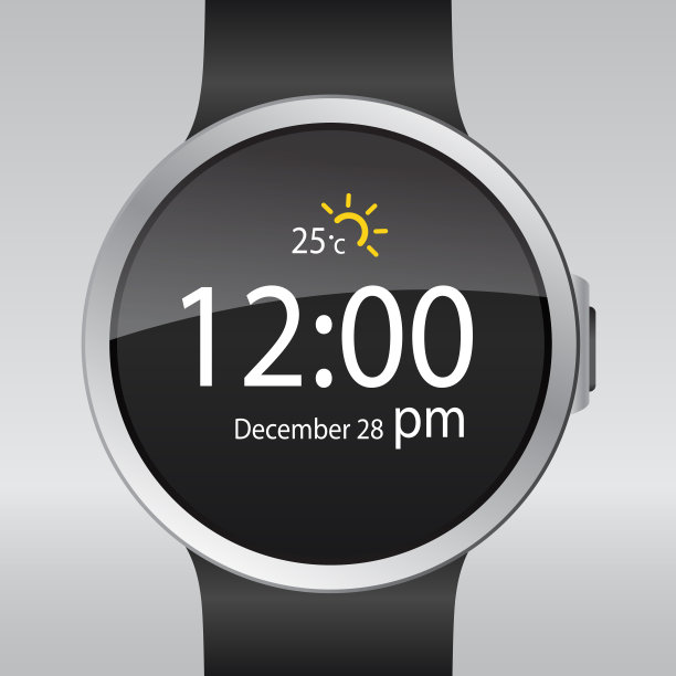 智能电子智能手表。矢量图素材图片