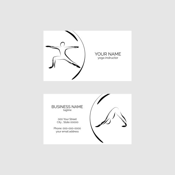 瑜伽的名片图片下载