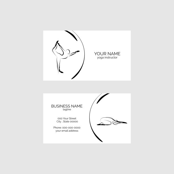 瑜伽的名片图片下载