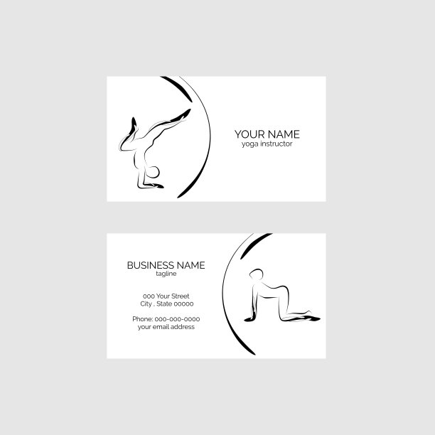 瑜伽的名片图片下载
