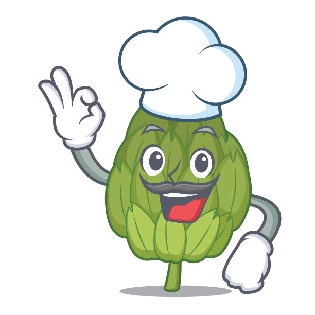 厨师洋蓟卡通人物风格图片下载