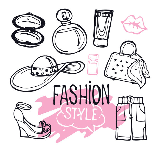 手绘涂鸦时装集图片下载