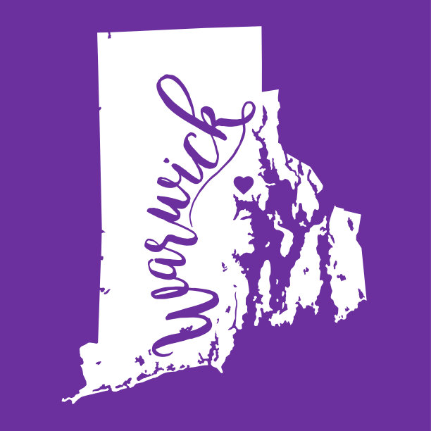 沃里克，罗德岛EPS10矢量地图图片下载