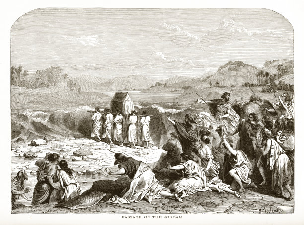 约旦圣经雕刻的段落图片下载