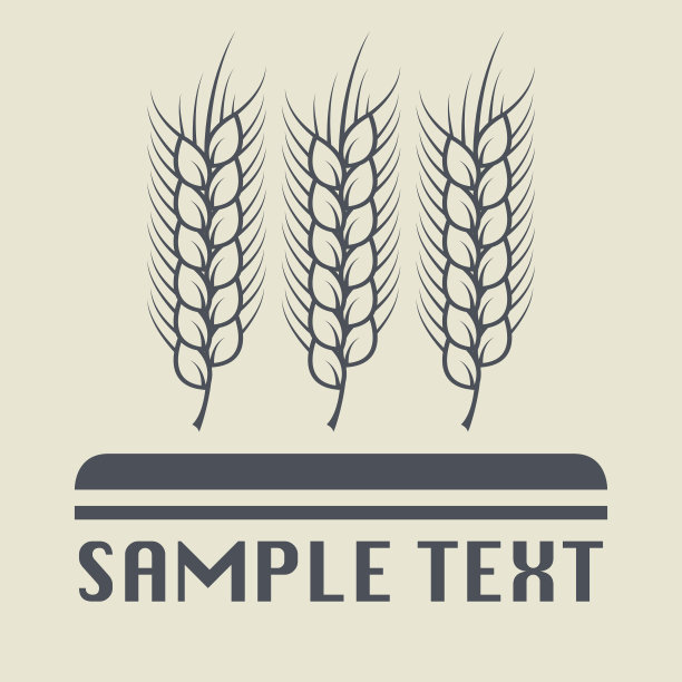 麦穗和谷粒的标志或符号图片下载