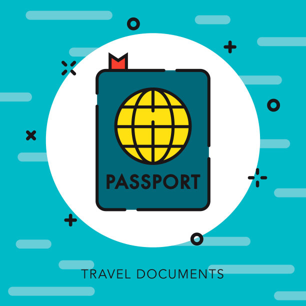 护照打开大纲旅行图标图片下载