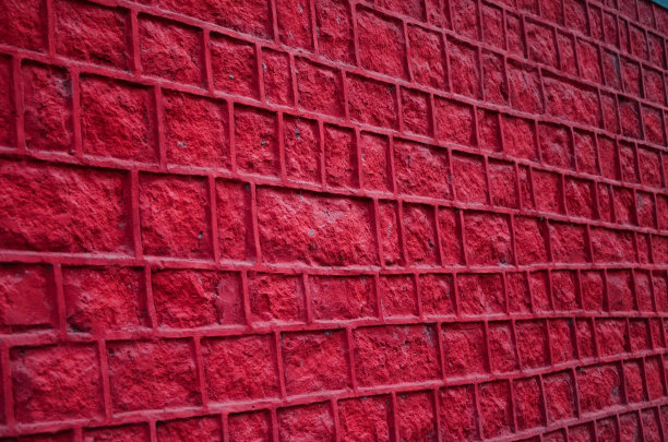 乡村房子的粉色砖墙图片下载