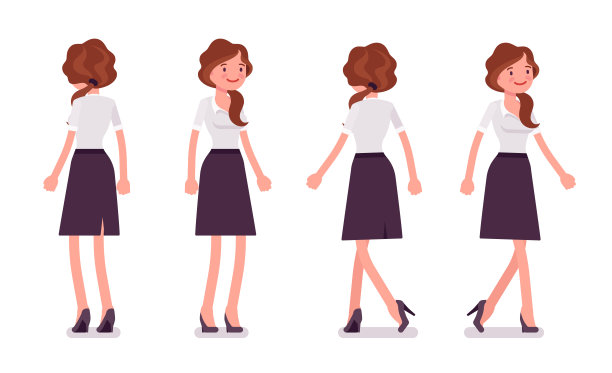 性感秘书站着走着图片下载