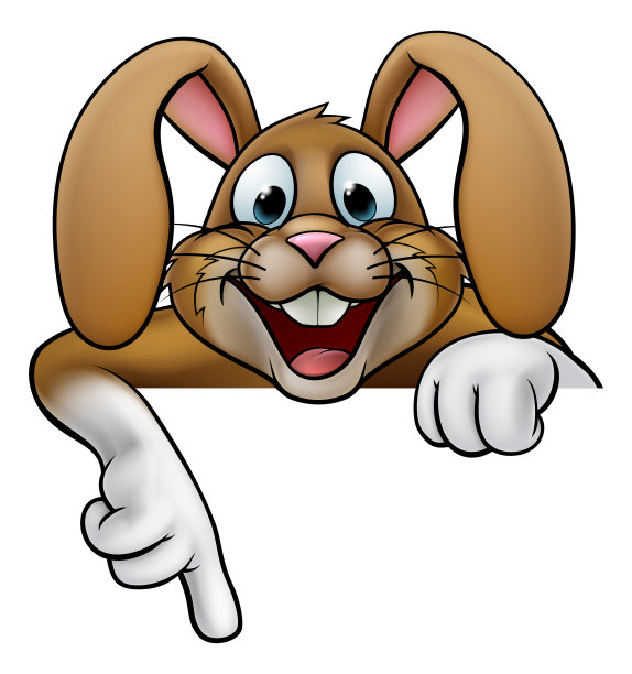 复活节兔子指向图片下载