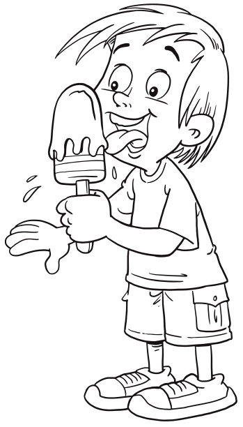 孩子吃冰淇淋图片下载