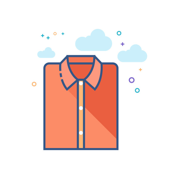 平面颜色图标-折叠衬衫图片下载