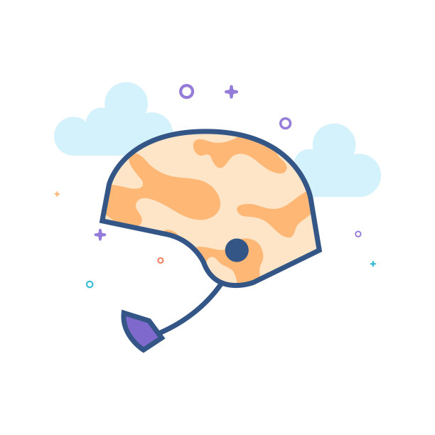 平坦的颜色图标-军事头盔图片下载