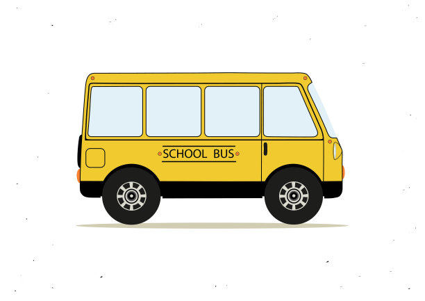 卡通黄色校车图片下载