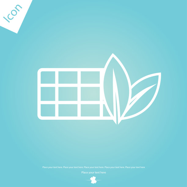 太阳能电池板生态图标图片下载