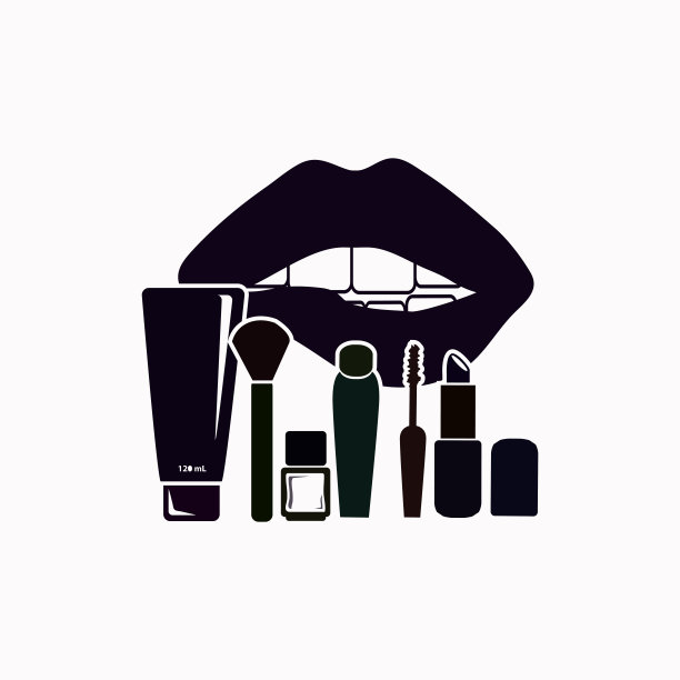 化妆品矢量图标。化妆的象征。图片下载