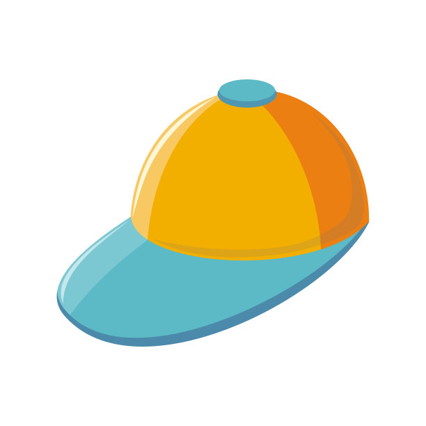 颜色帽孤立在白色背景图片下载