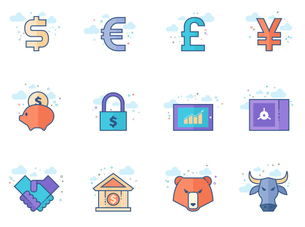 单色图标-金融图片下载