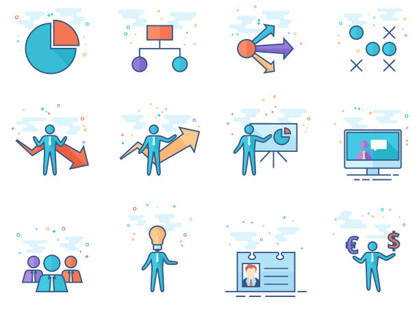 平面颜色图标-业务图片下载