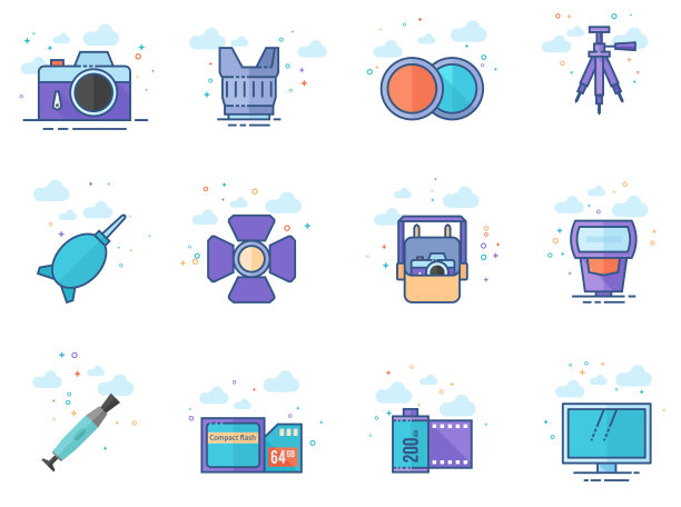 单色图标-摄影图片下载