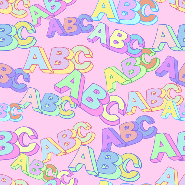 Abc符号模式。孩子的研究背景。图片下载