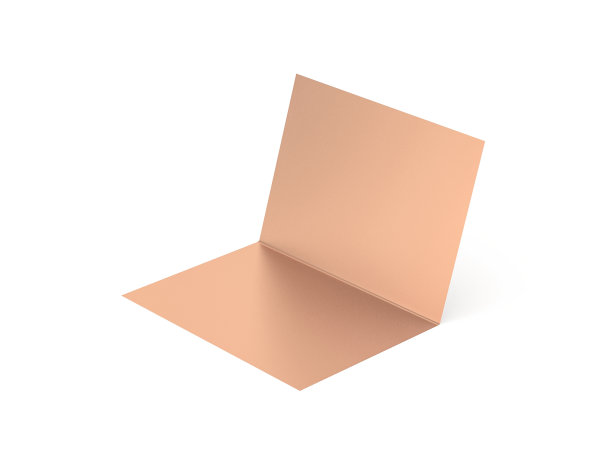 打开金色的纸传单模型，请柬，贺卡，明信片图片下载