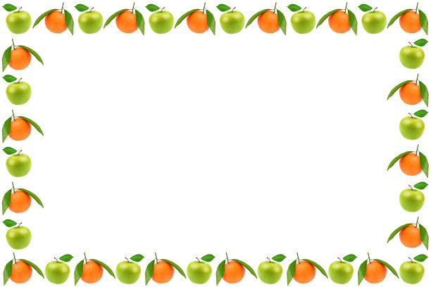 框架上的新鲜水果孤立的白色图片下载