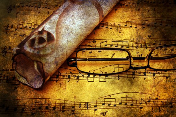 乐谱和旧信图片下载